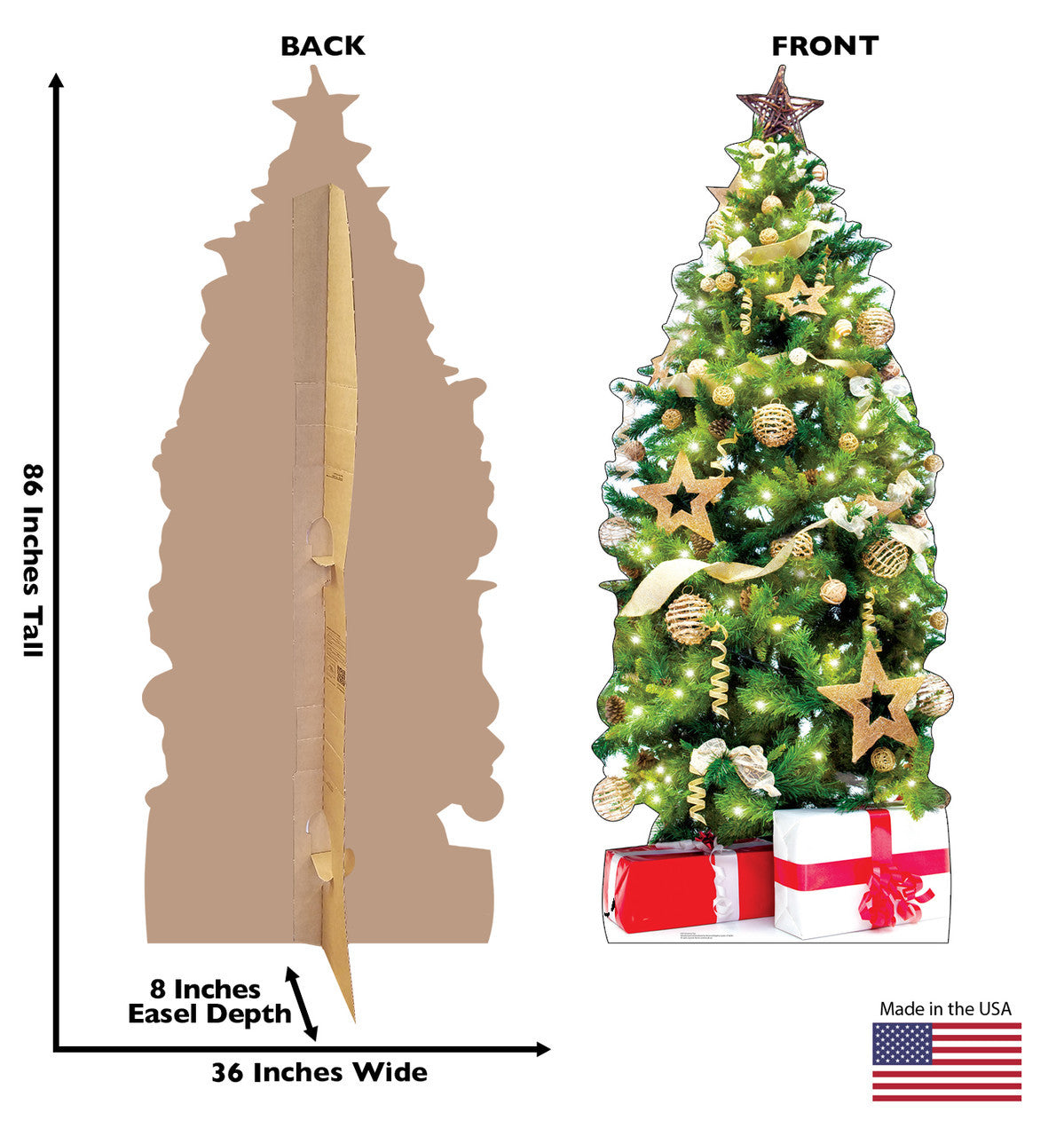Festive Christmas Tree Cutout
