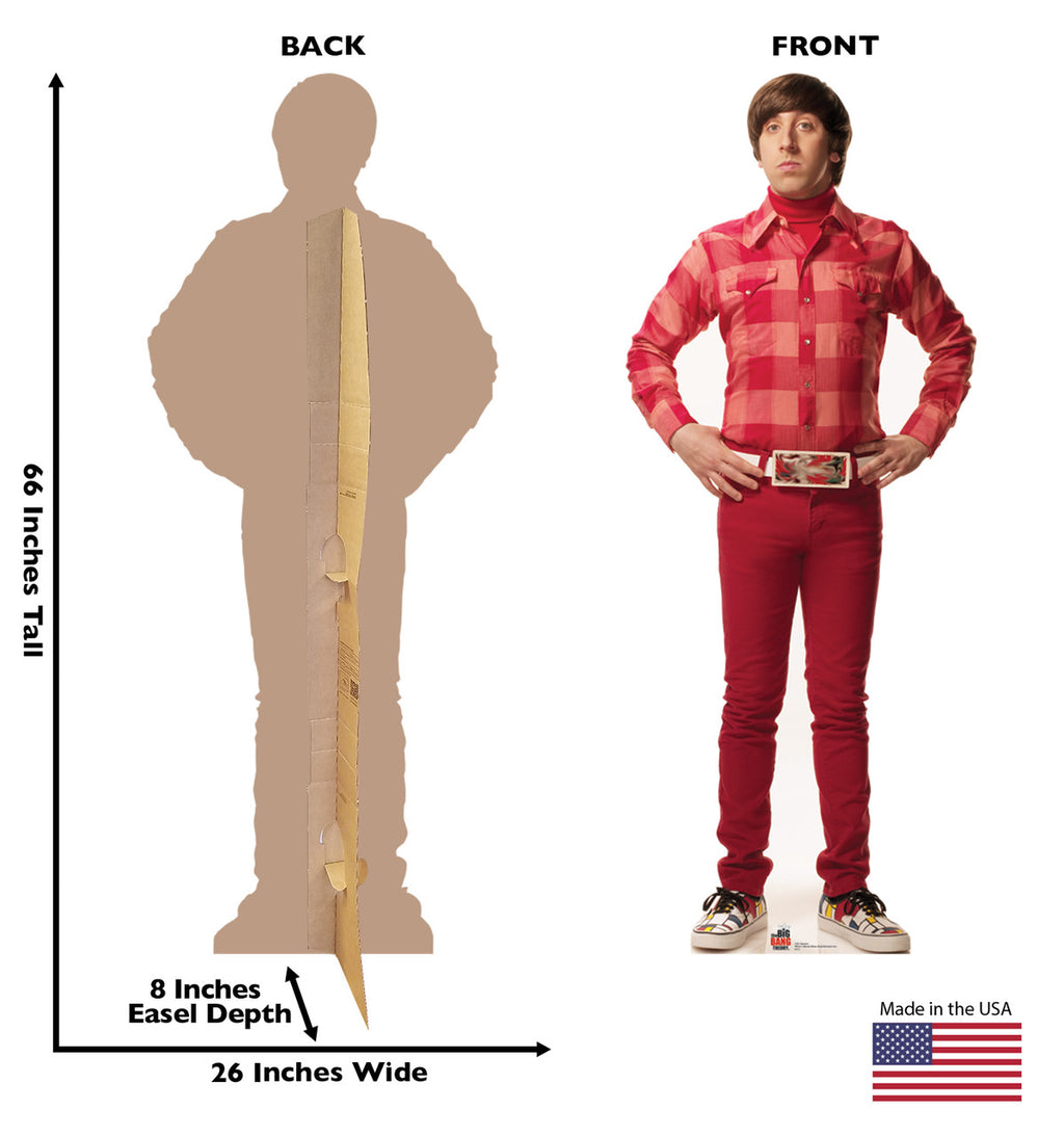 Howard - Big Bang Theory
Lifesize Cardboard Cutout Dimensions