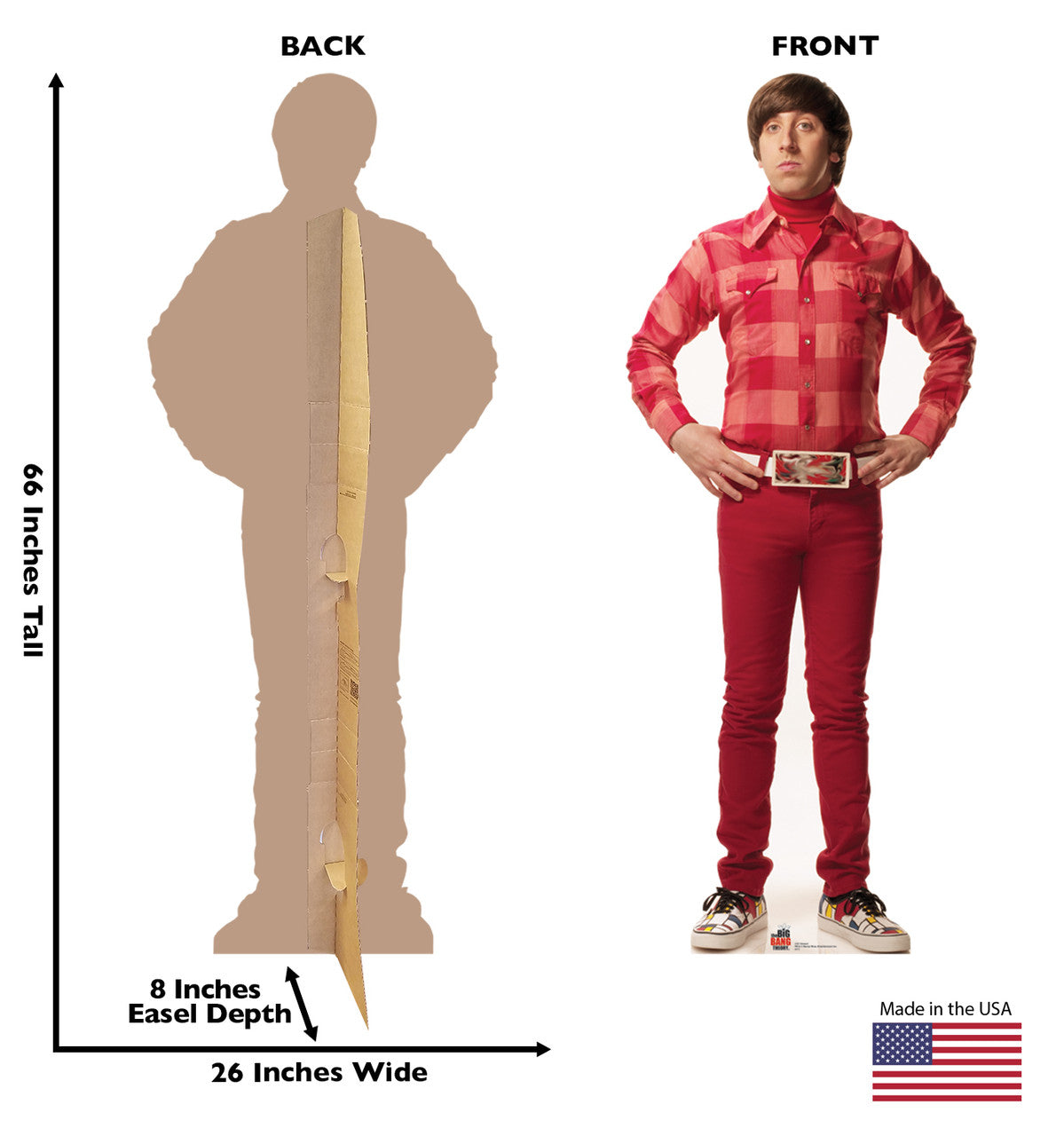 Howard - Big Bang Theory
Lifesize Cardboard Cutout Dimensions