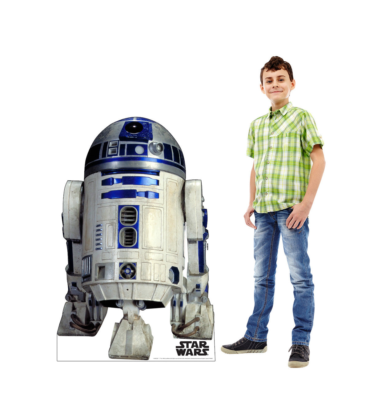 R2-D2 Star Wars Lifesize cardboard cutout with model