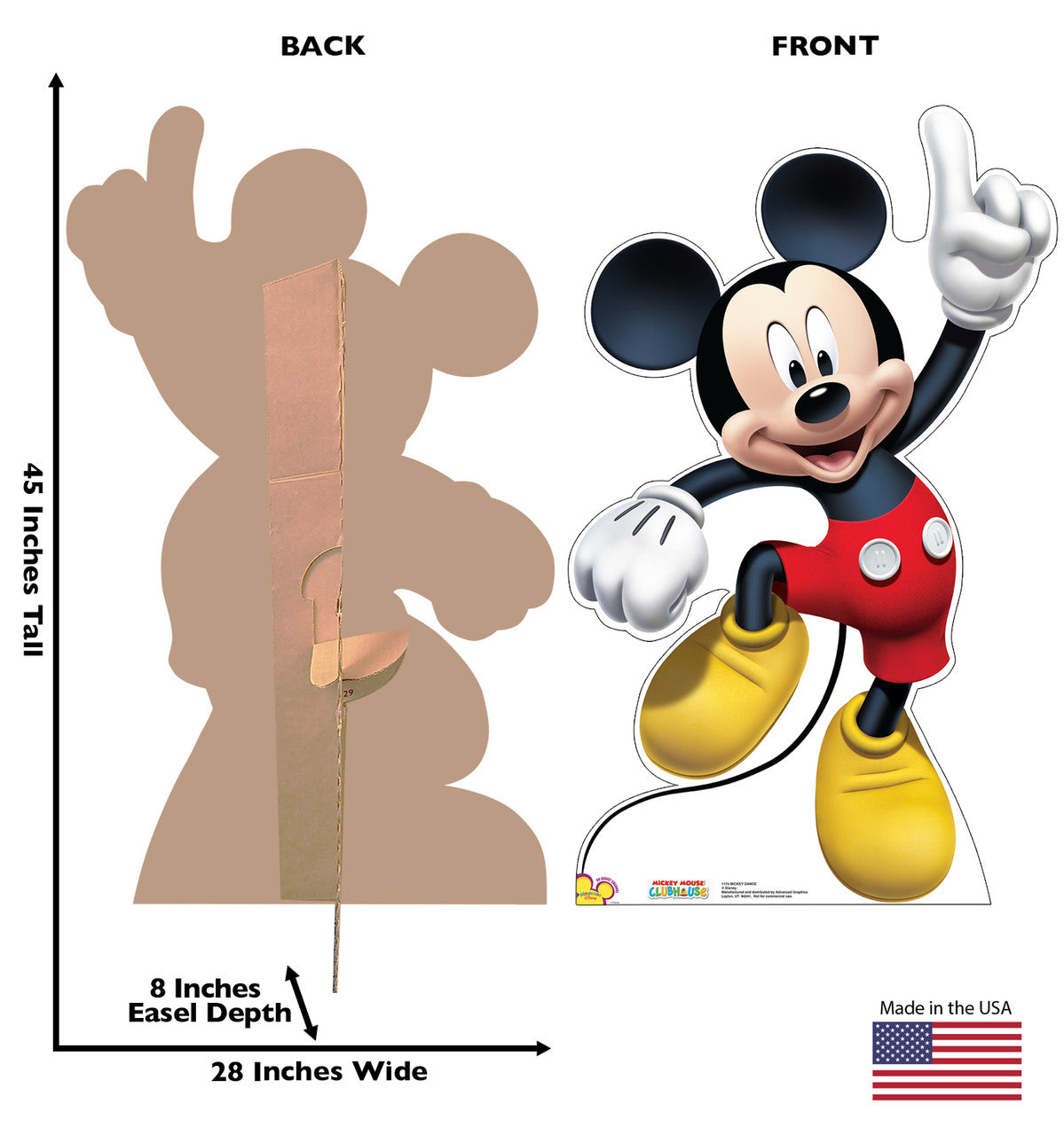 Dance Party Mickey Cutout