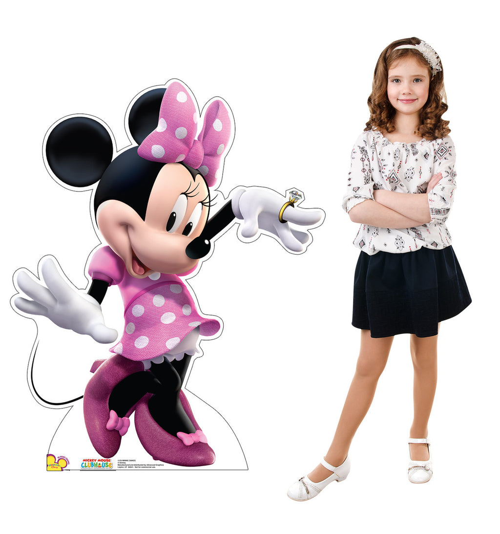 Minnie Mouse Pink Dress Stand-Up Cutout