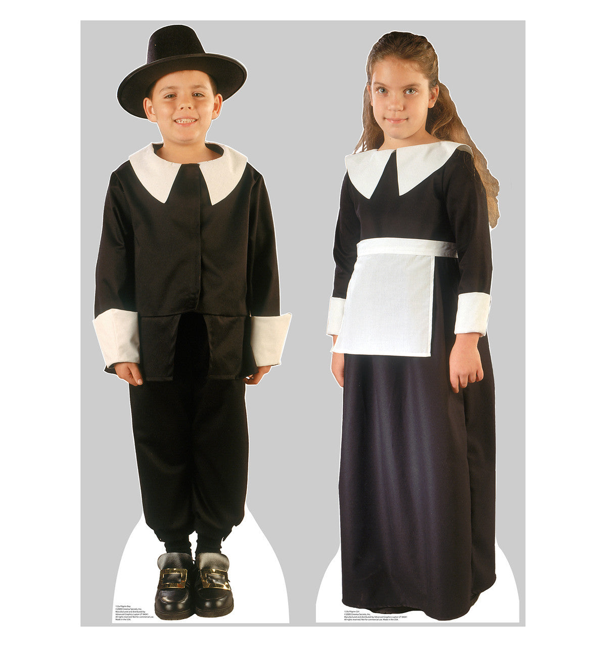 Charming Pilgrim Duo Cardboard Cutouts