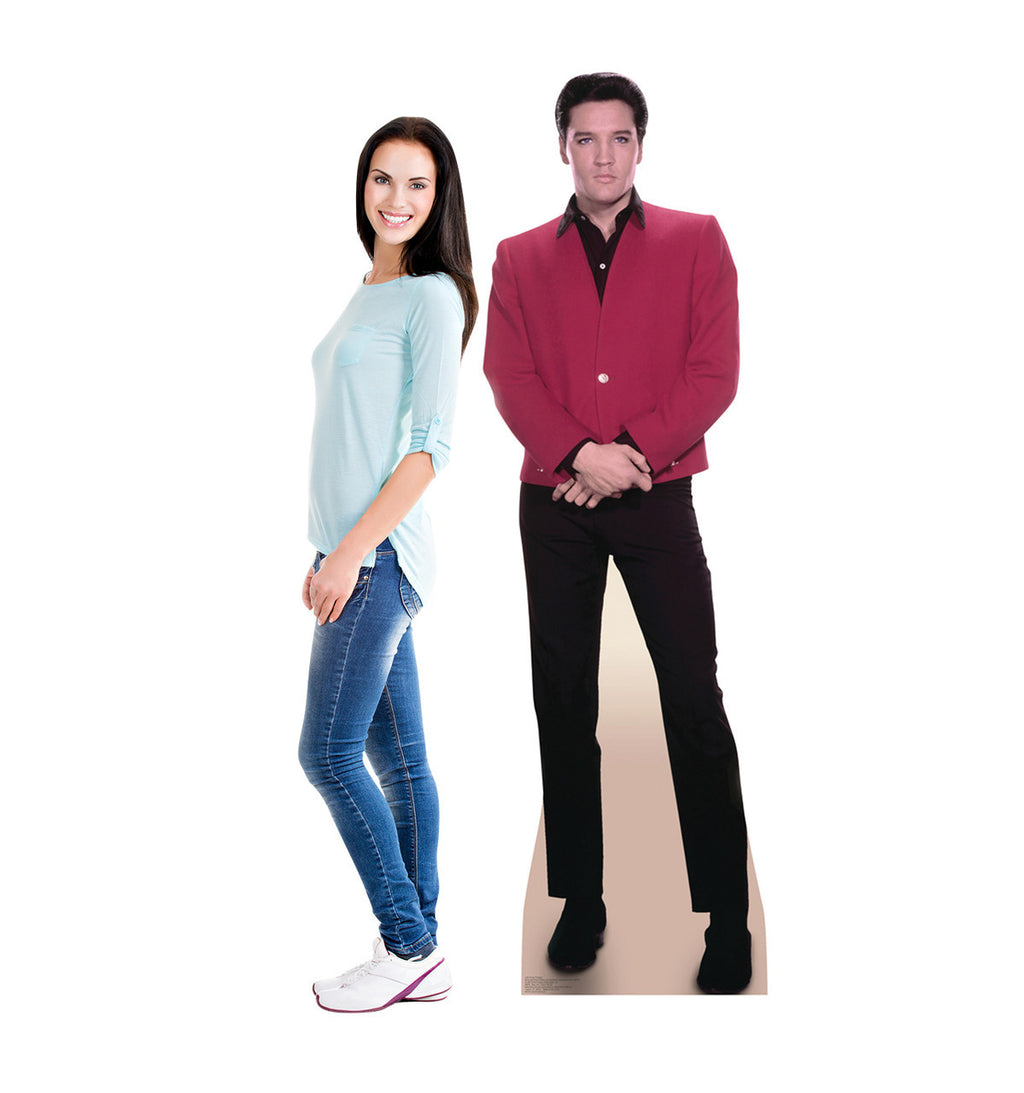 Elvis in Red: Life-Size Cardboard Cutout