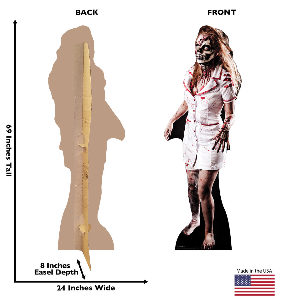 Zombie Nurse - Halloween
Lifesize Cardboard Cutout dimensions