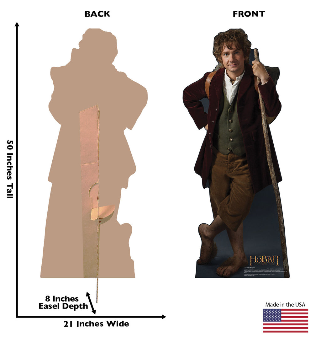 Bilbo Baggins - The Hobbit
Lifesize Cardboard Cutout Dimensions