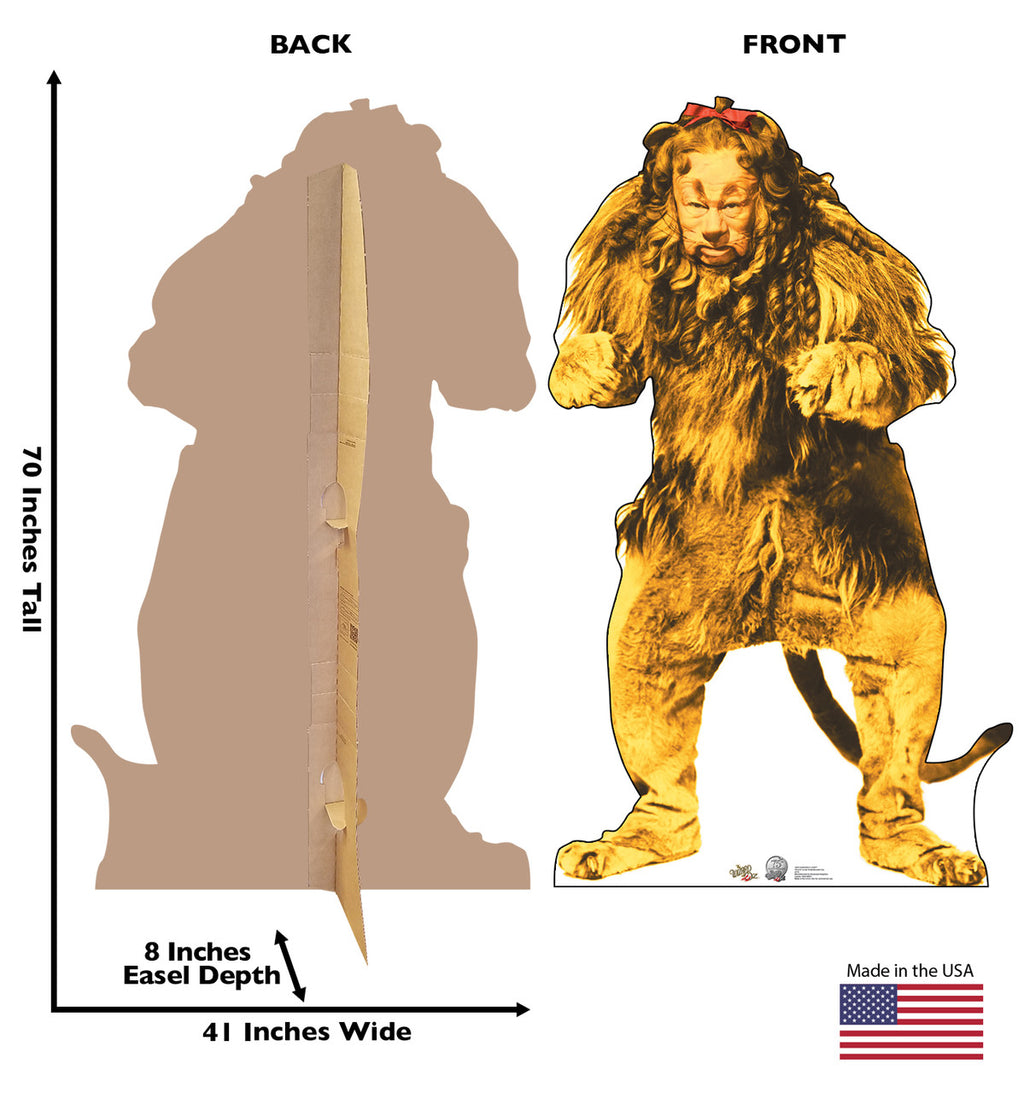 Cowardly Lion - Wizard of Oz
Lifesize Cardboard Cutout Dimensions