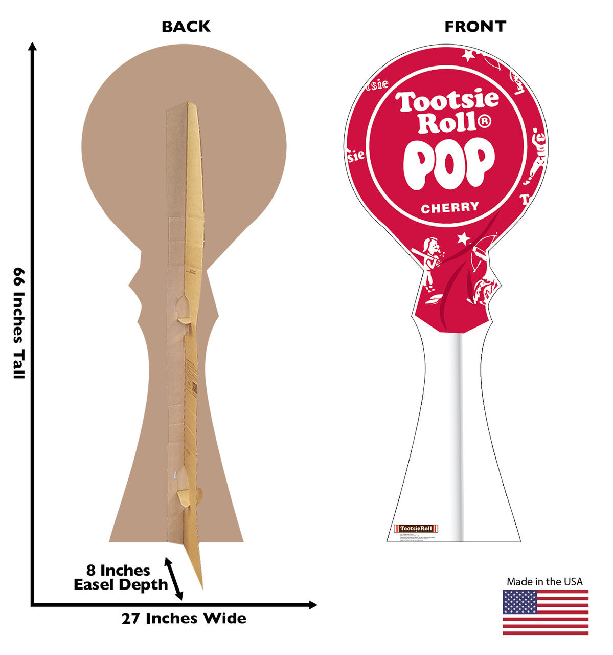 Tootsie Pop Cherry
Lifesize Cardboard Cutout Dimensions