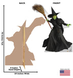 Wicked Witch - Wizard of Oz 75th 
Lifesize Cardboard Cutout  dimensions