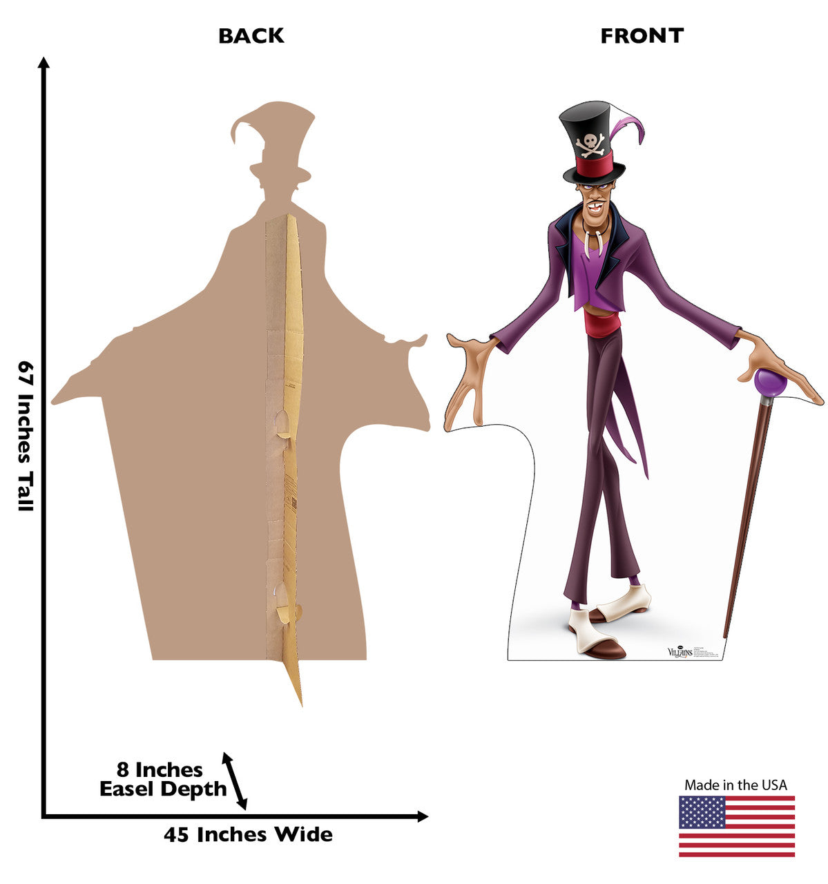 Dr. Facilier - Disney Villains - Princess and the Frog
Lifesize Cardboard Cutout dimensions