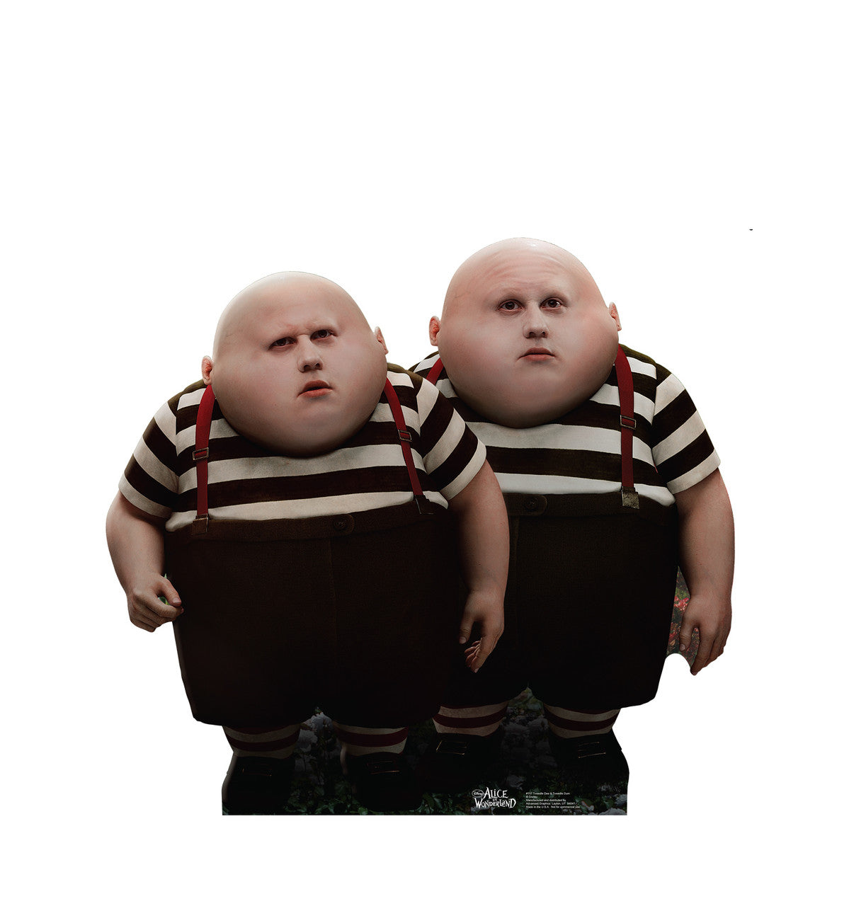 Tweedle dee and Tweedle Dum Lifesize cardboard cutout Live Action Alice in Wonderland