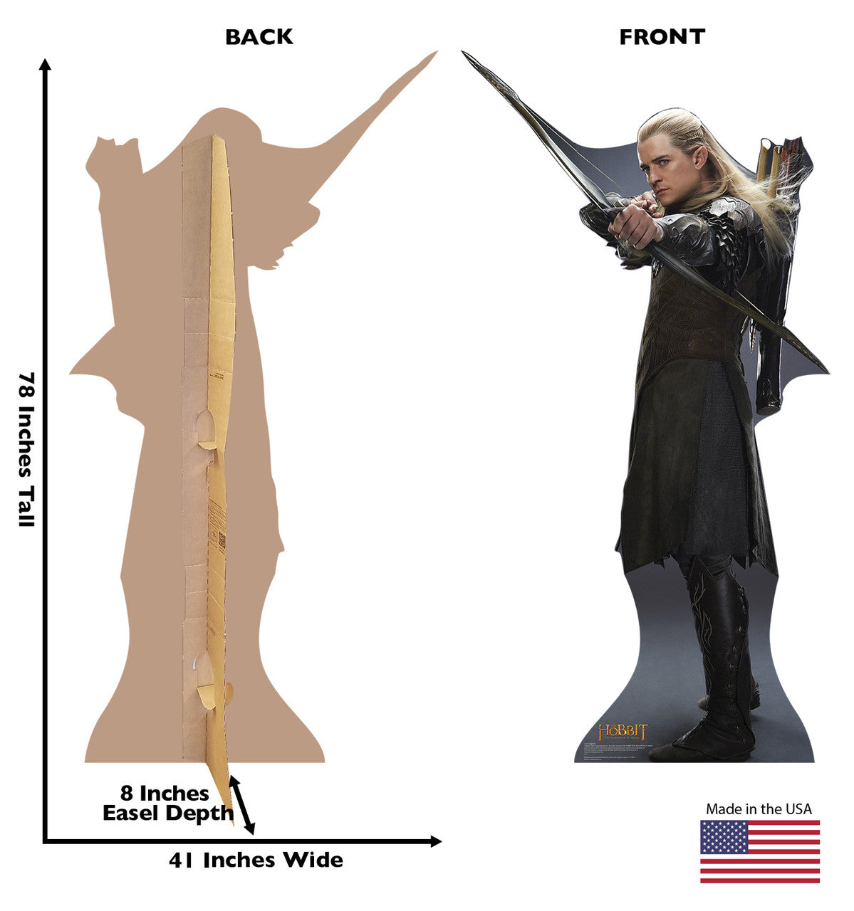 Legolas - The Hobbit - Desolation of Smaug
Lifesize Cardboard Cutout Dimensions
