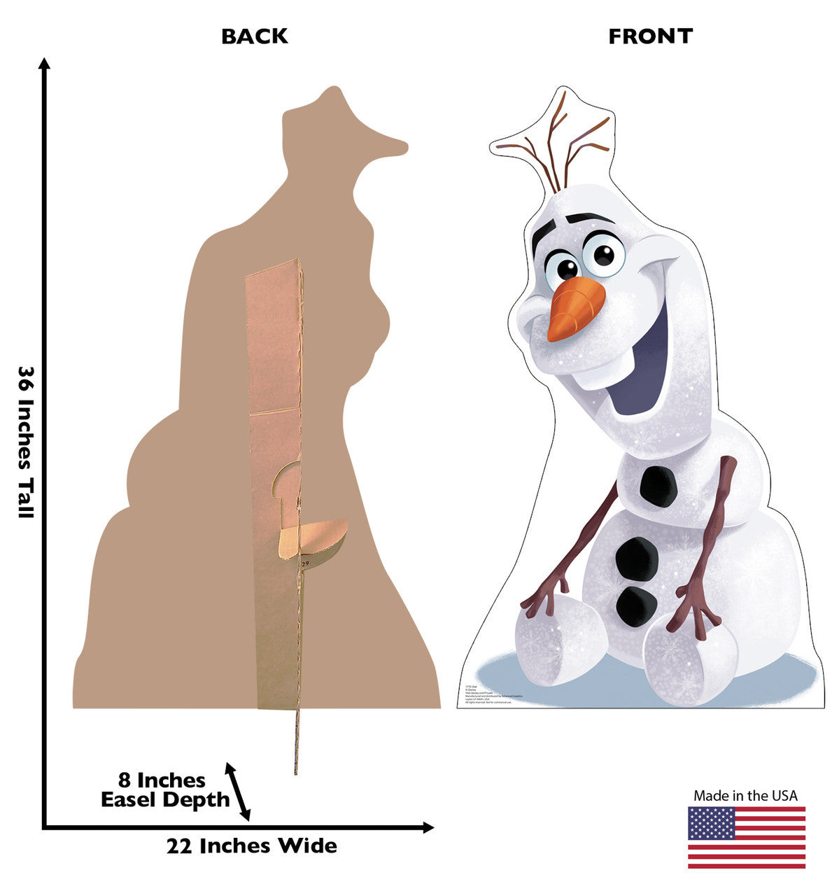 Olaf Life-Size Cardboard Cutout - Your Favorite Snowman!