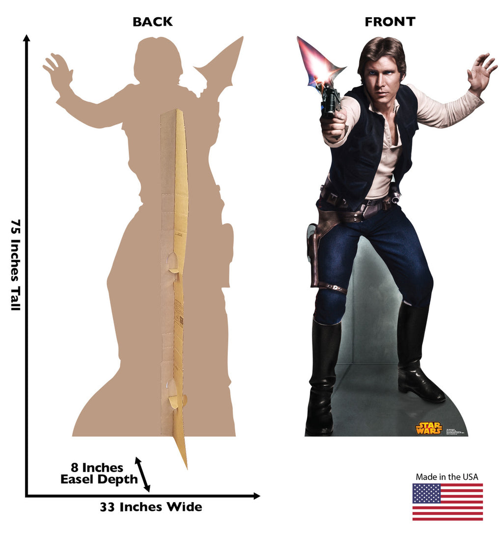 Han Solo - Star Wars Classics Retouched
Lifesize Cardboard Cutout Dimensions