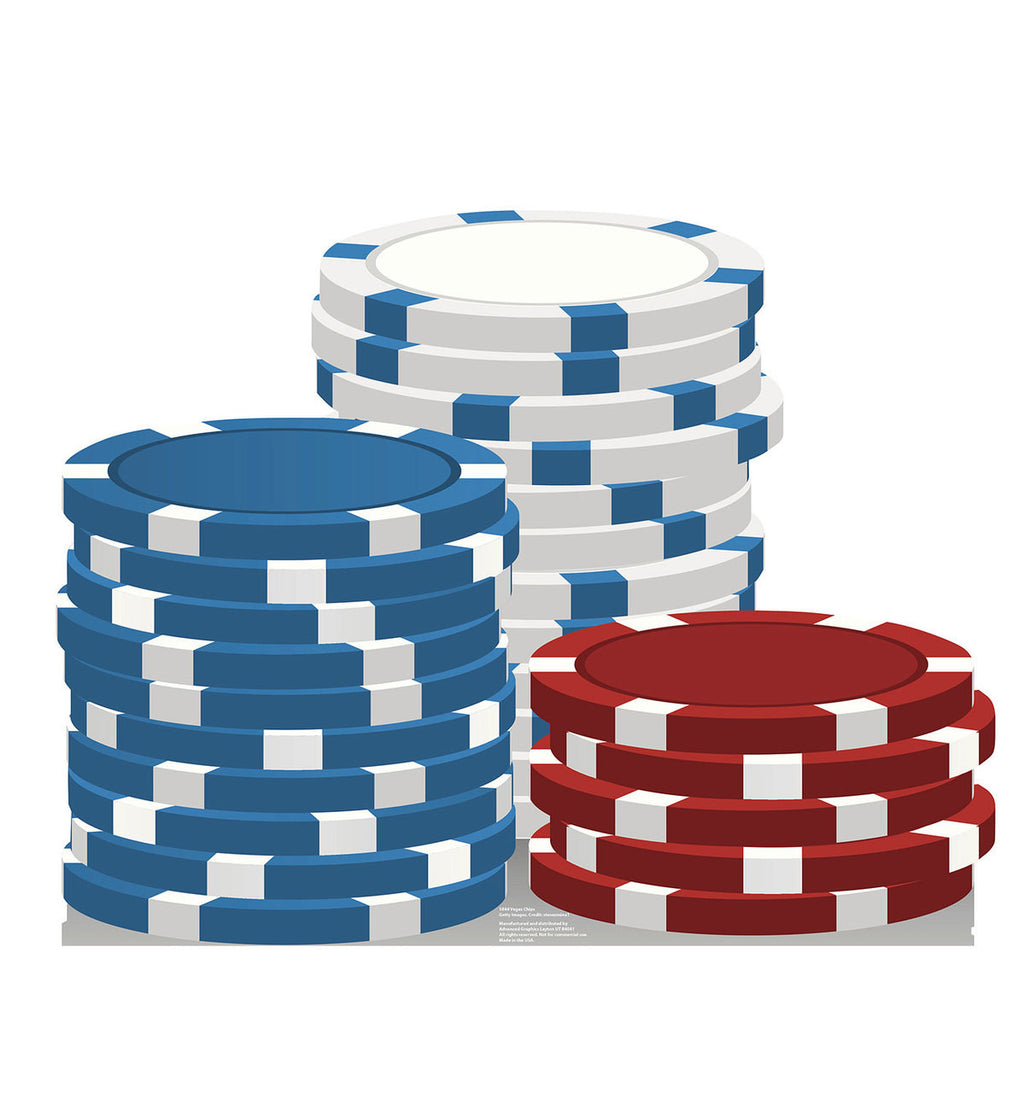 Vibrant Vegas Chips Lifesize Cutout