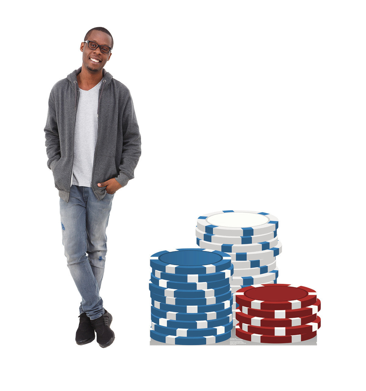 Vibrant Vegas Chips Lifesize Cutout