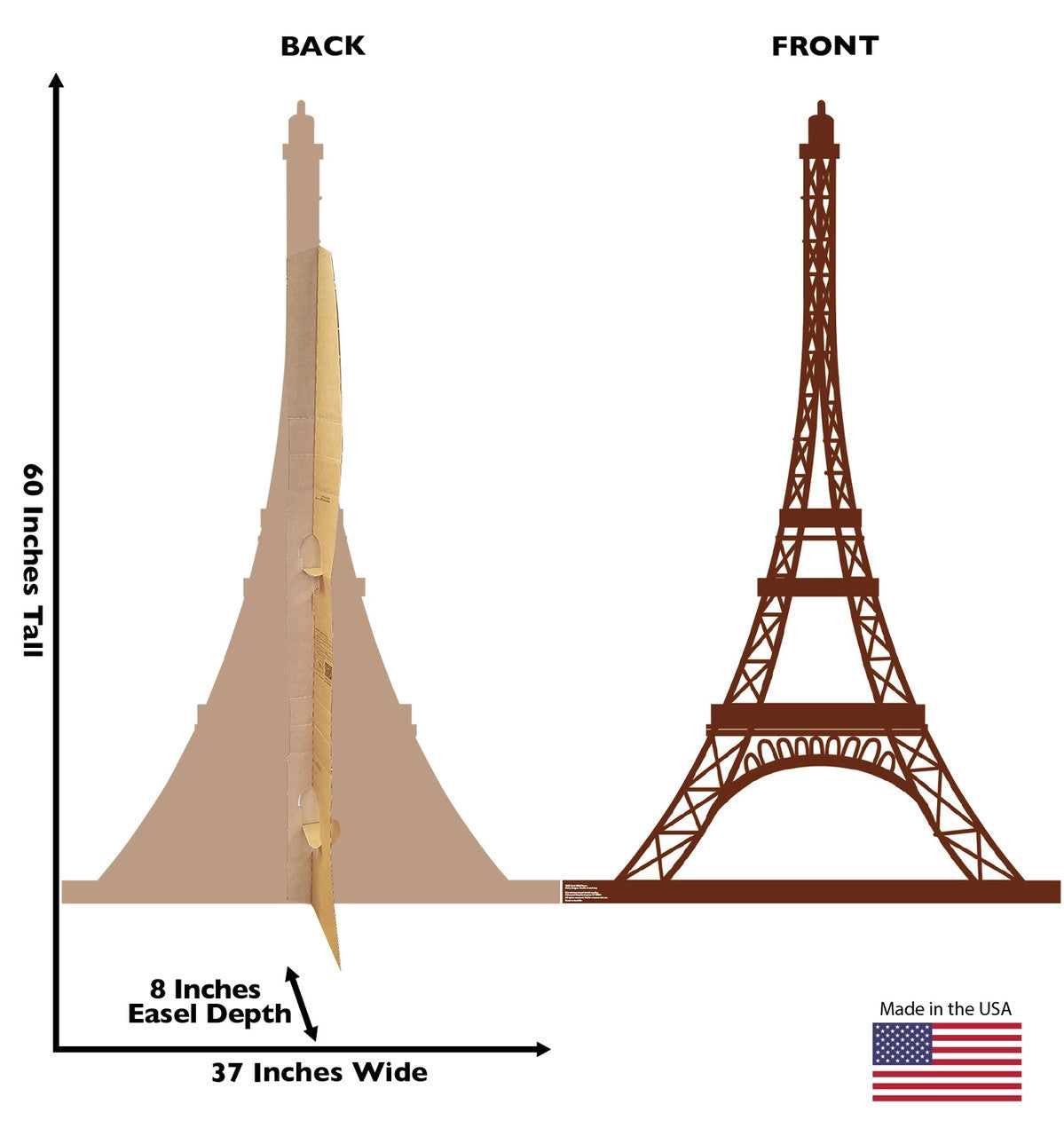 Charming Eiffel Tower Cutout