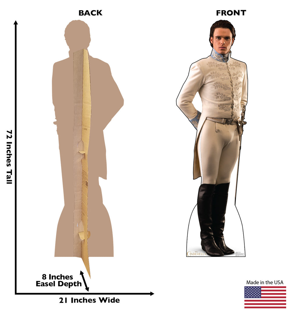 Prince Charming - Cinderella -  Live Action Disney
Lifesize Cardboard Cutout  Dimensions
