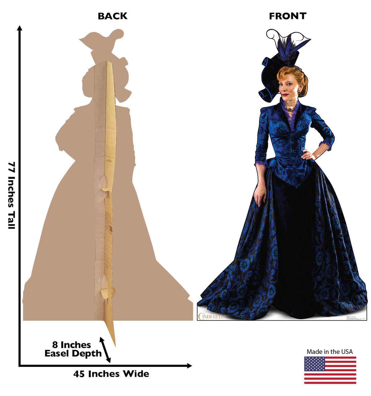 Wicked Stepmother - Cinderella -  Live Action Disney
Lifesize Cardboard Cutout Dimensions