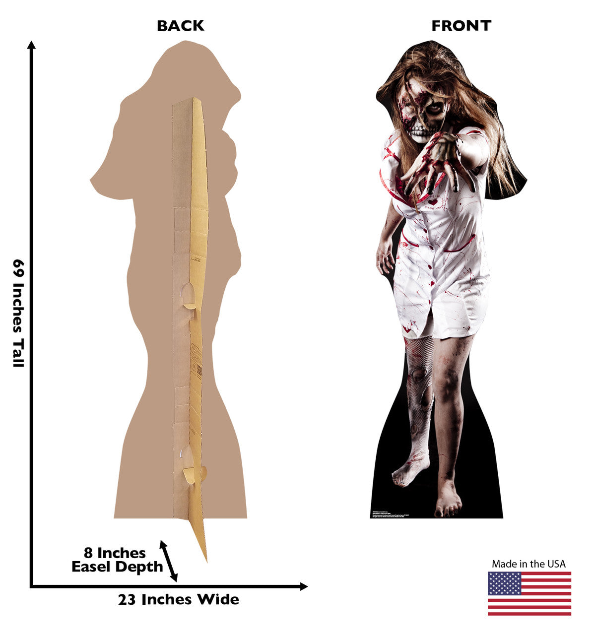 Skeleton Zombie Nurse
Lifesize Cardboard Cutout  Dimension