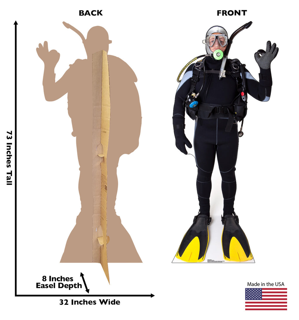 Scuba Diver
Lifesize Cardboard Cutout  Dimensions