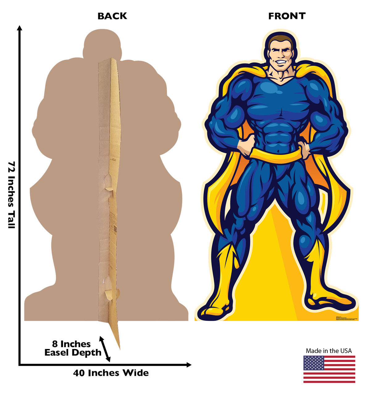 Super Hero
Lifesize Cardboard Cutout Dimensions