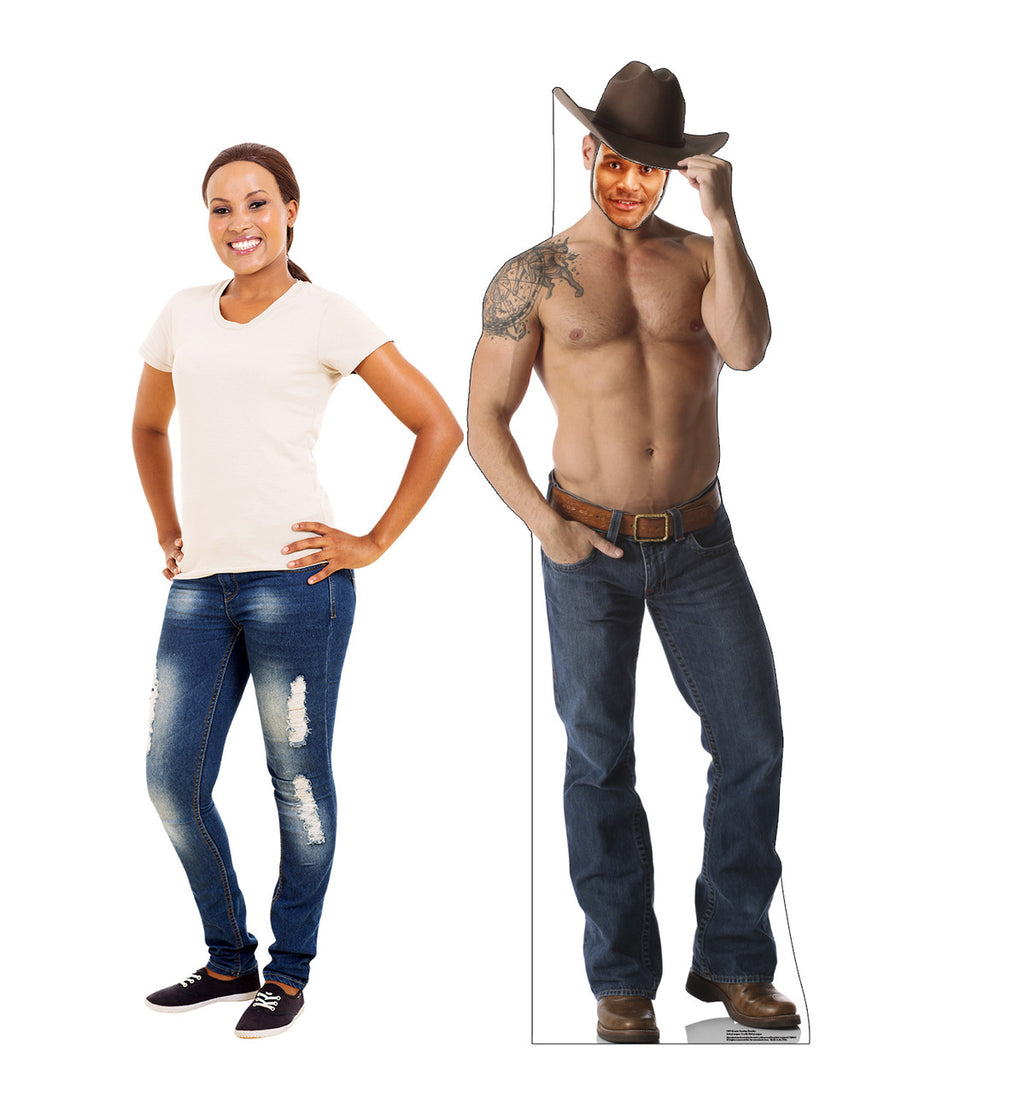 Shirtless Cowboy Standin
Lifesize Cardboard Cutout with Model