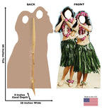 Hawaiian Hula Girls Standin
 Lifesize Cardboard Cutout  Dimensions