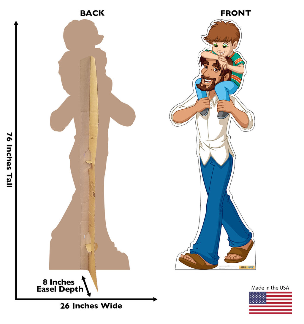 Jesus in Jeans with Child
Lifesize Cardboard Cutout Dimensions