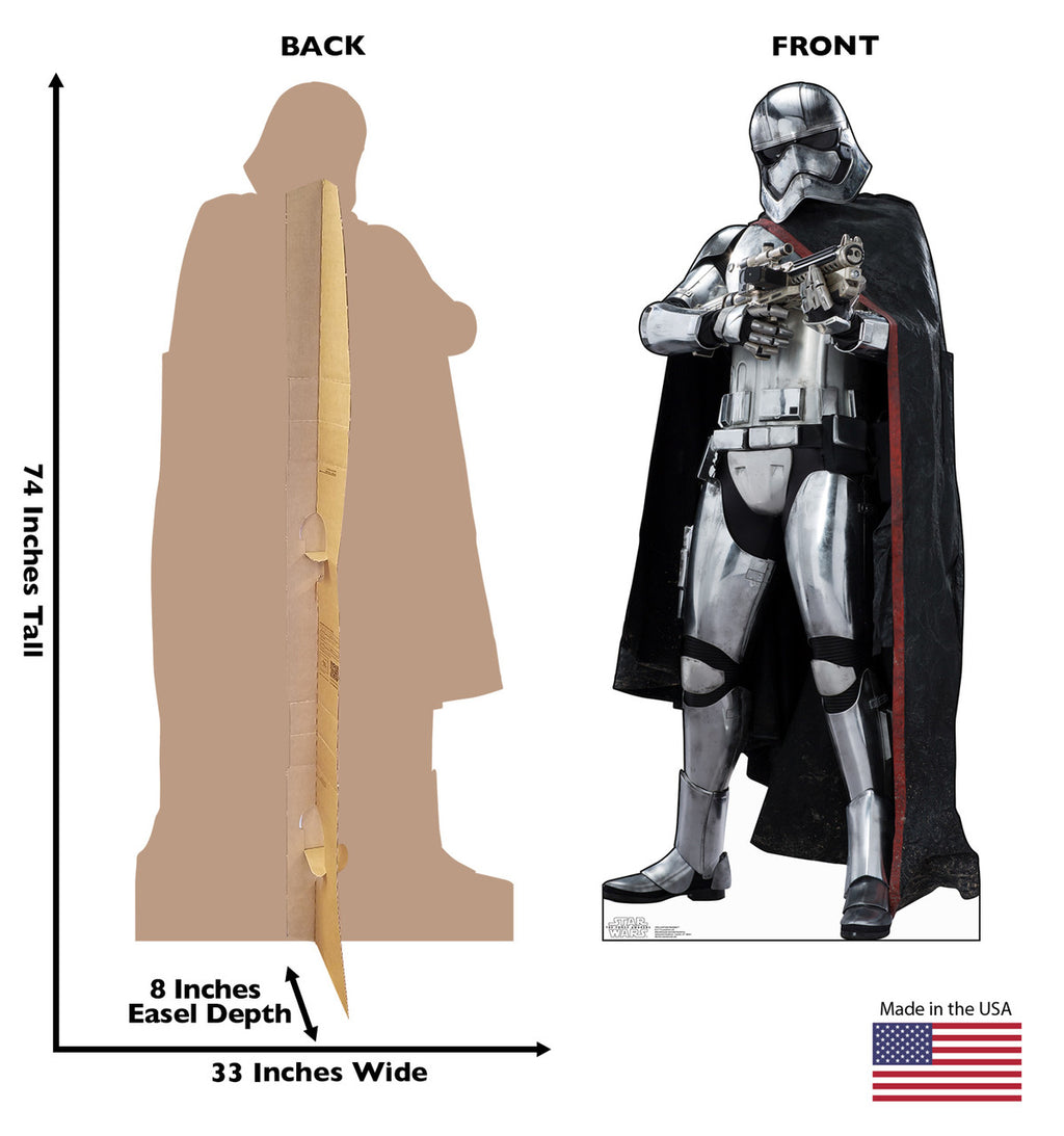 Captain Phasma - Star Wars VII The Force Awakens
 Lifesize Cardboard Cutout Dimensions
