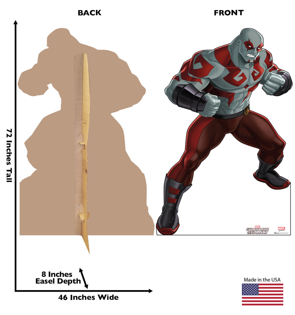 Drax - Guardians of the Galaxy - Animated
Lifesize Cardboard Cutout Dimensions