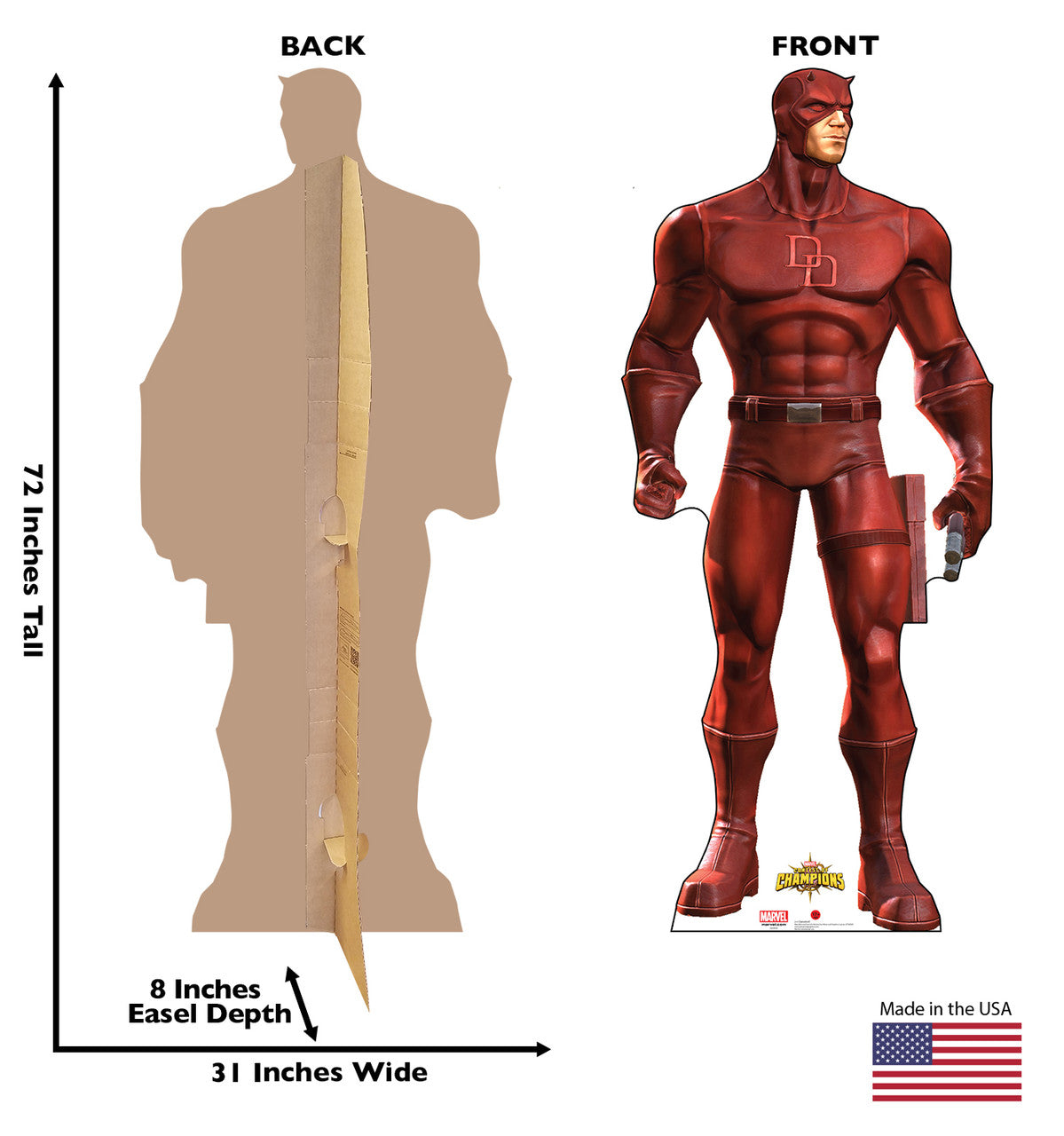 Daredevil - Marvel
Lifesize Cardboard Cutout  Dimensions