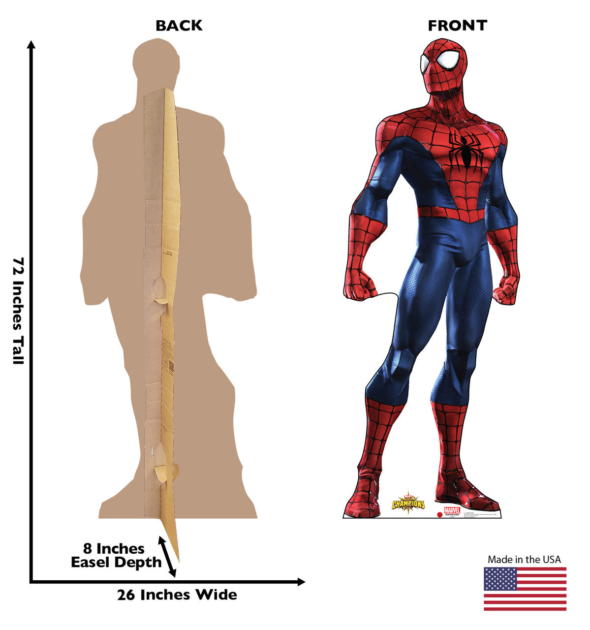 Spiderman - Marvel
Lifesize Cardboard Cutout Dimensions