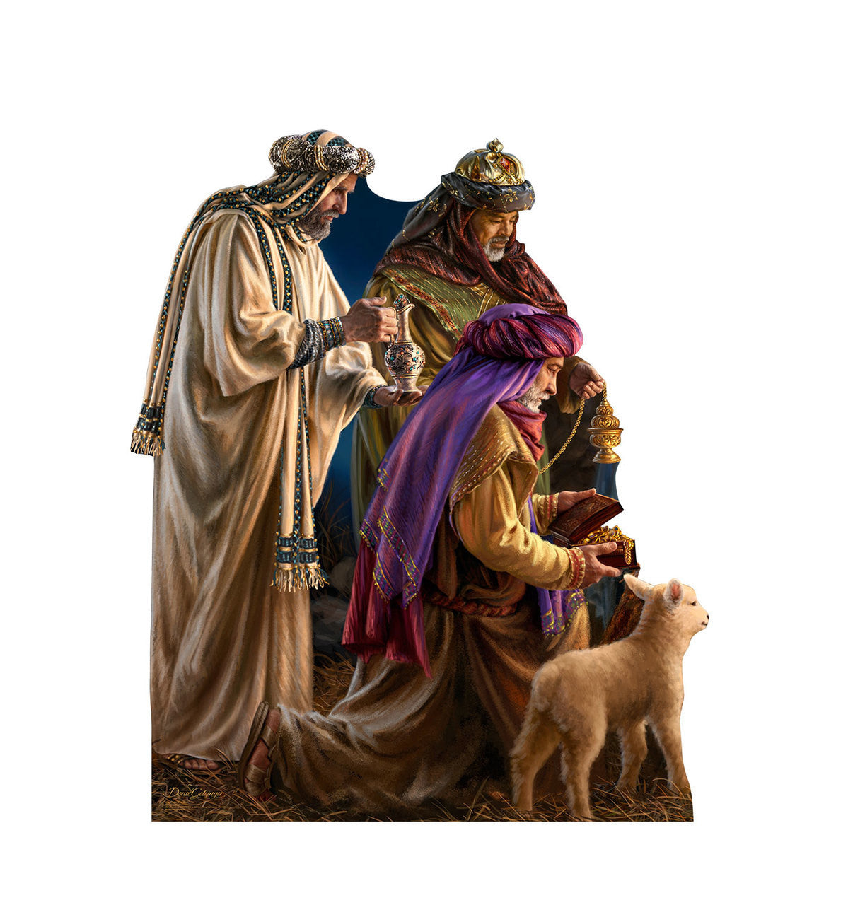 Cardboard Cutout of the Three Wise Men