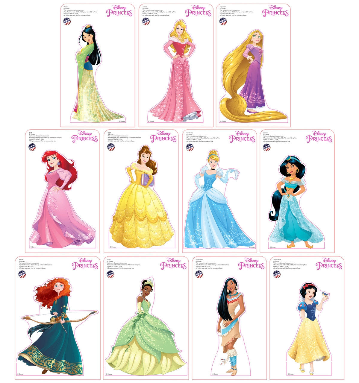 Charming Mini Disney Princess Standup Collection