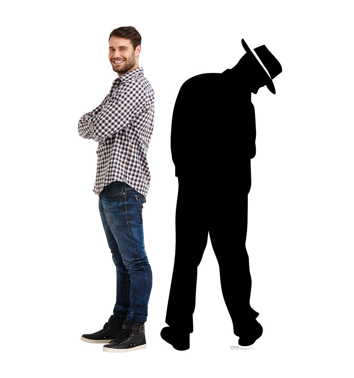 Charming Gangster Silhouette Cutout