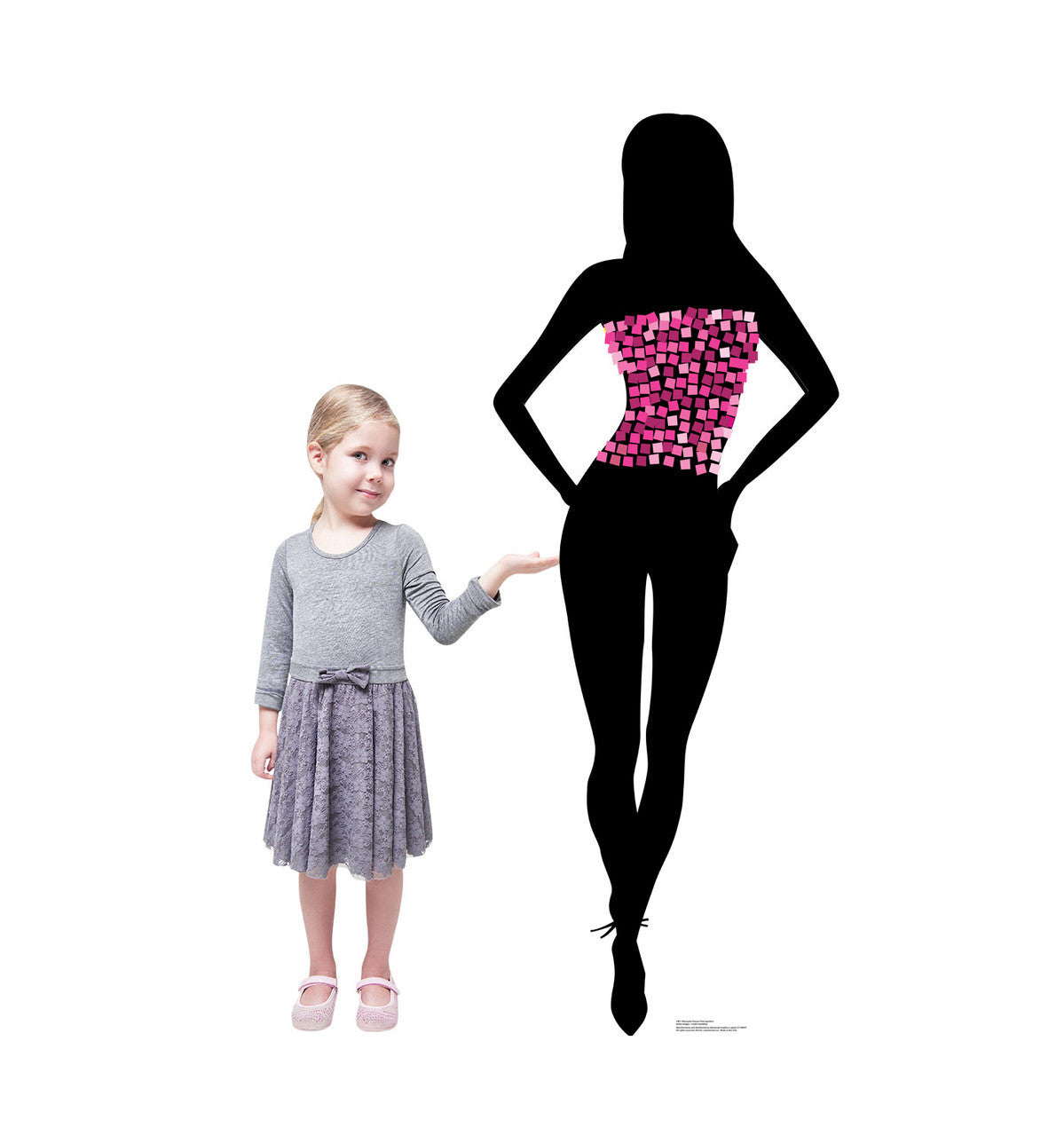 Dazzling Pink Sparkle Dancer Cutout
