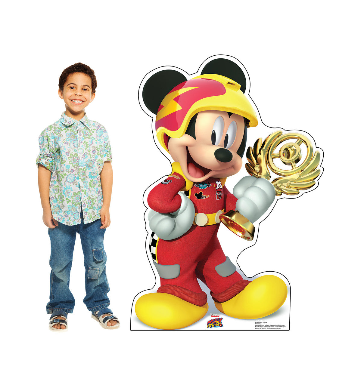Super Fun Mickey Racing Cutout
