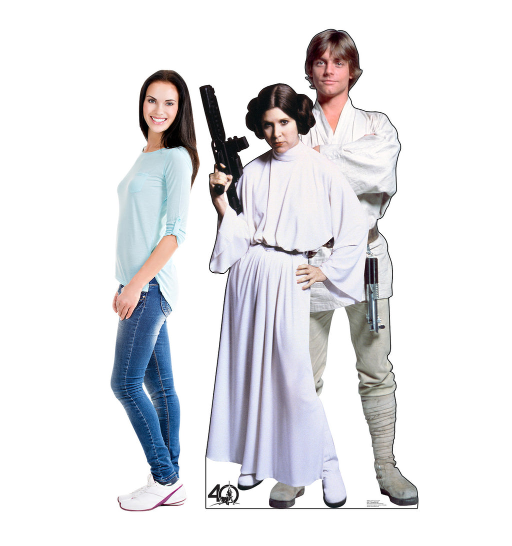 Luke and Leia Cardboard Standee