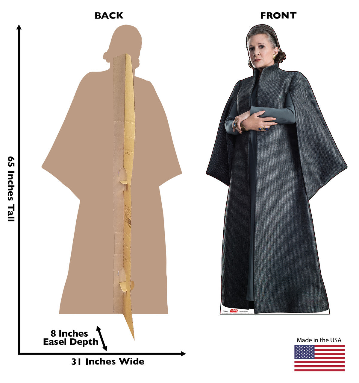 General Leia Organa Life-Size Cardboard Cutout