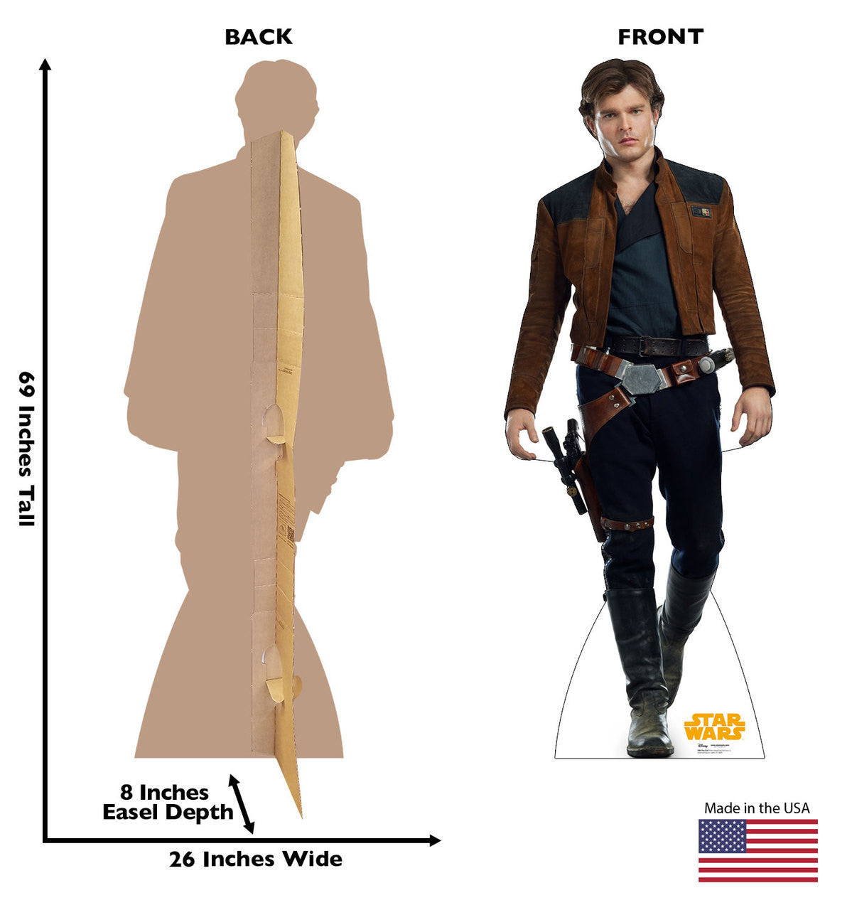 Standout Han Solo Lifesize Cardboard Cutout