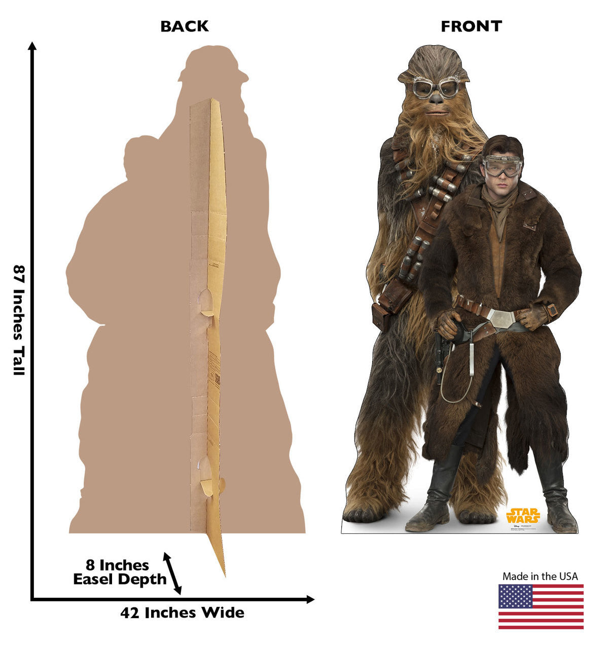 Han Solo and Chewbacca Lifesize Standee