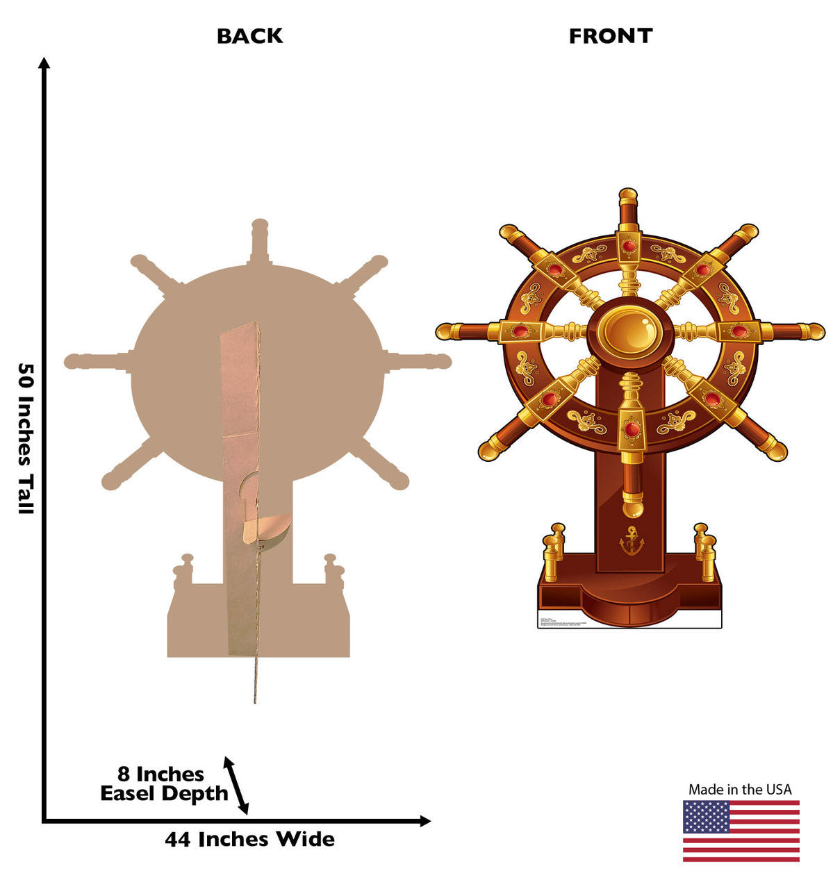 Ships Wheel Cardboard Cutout