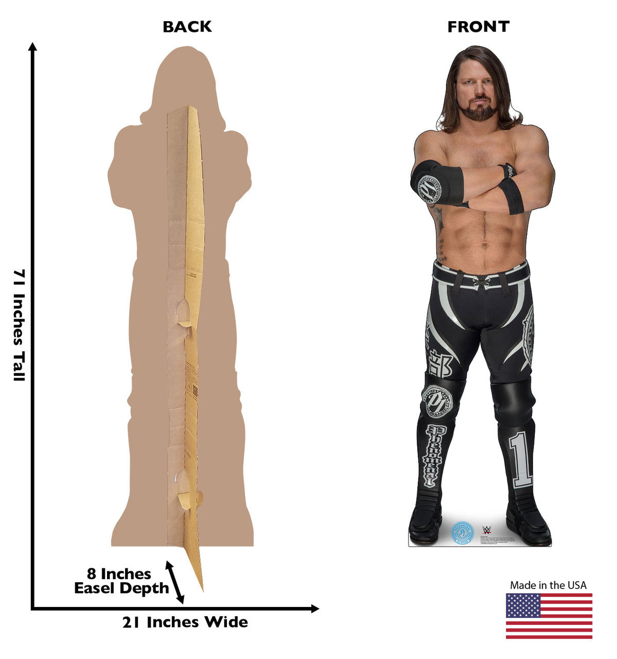 AJ Styles WWE Life-Sized Cutout