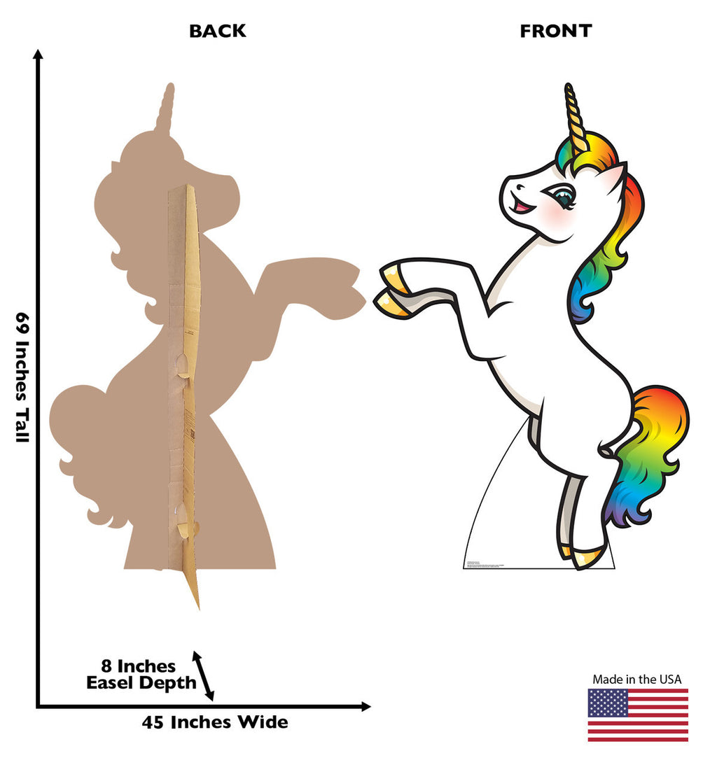 Whimsical Rainbow Unicorn Cutout