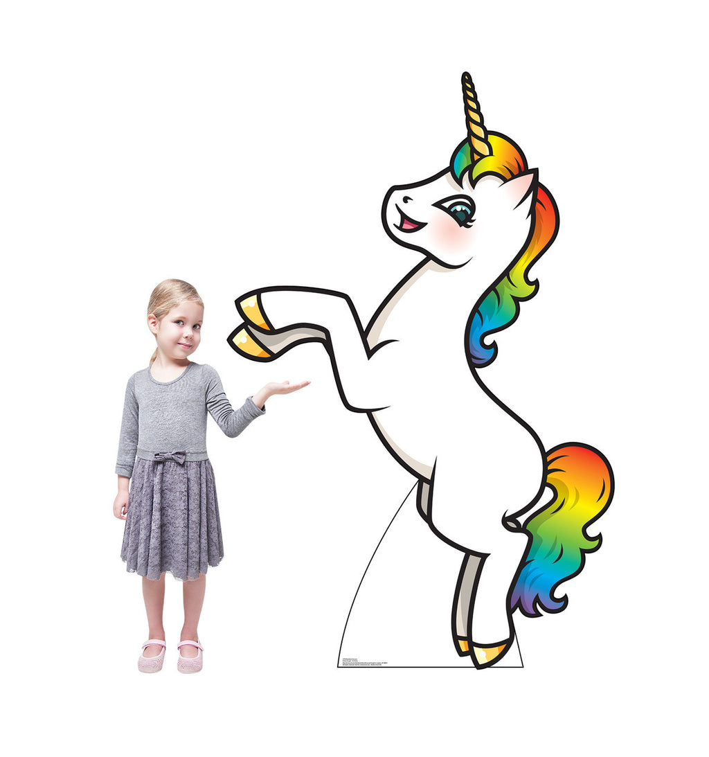 Whimsical Rainbow Unicorn Cutout