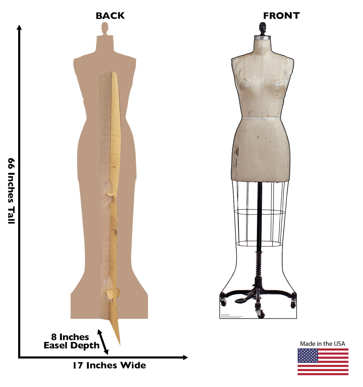 Old Dress Mannequin Standee