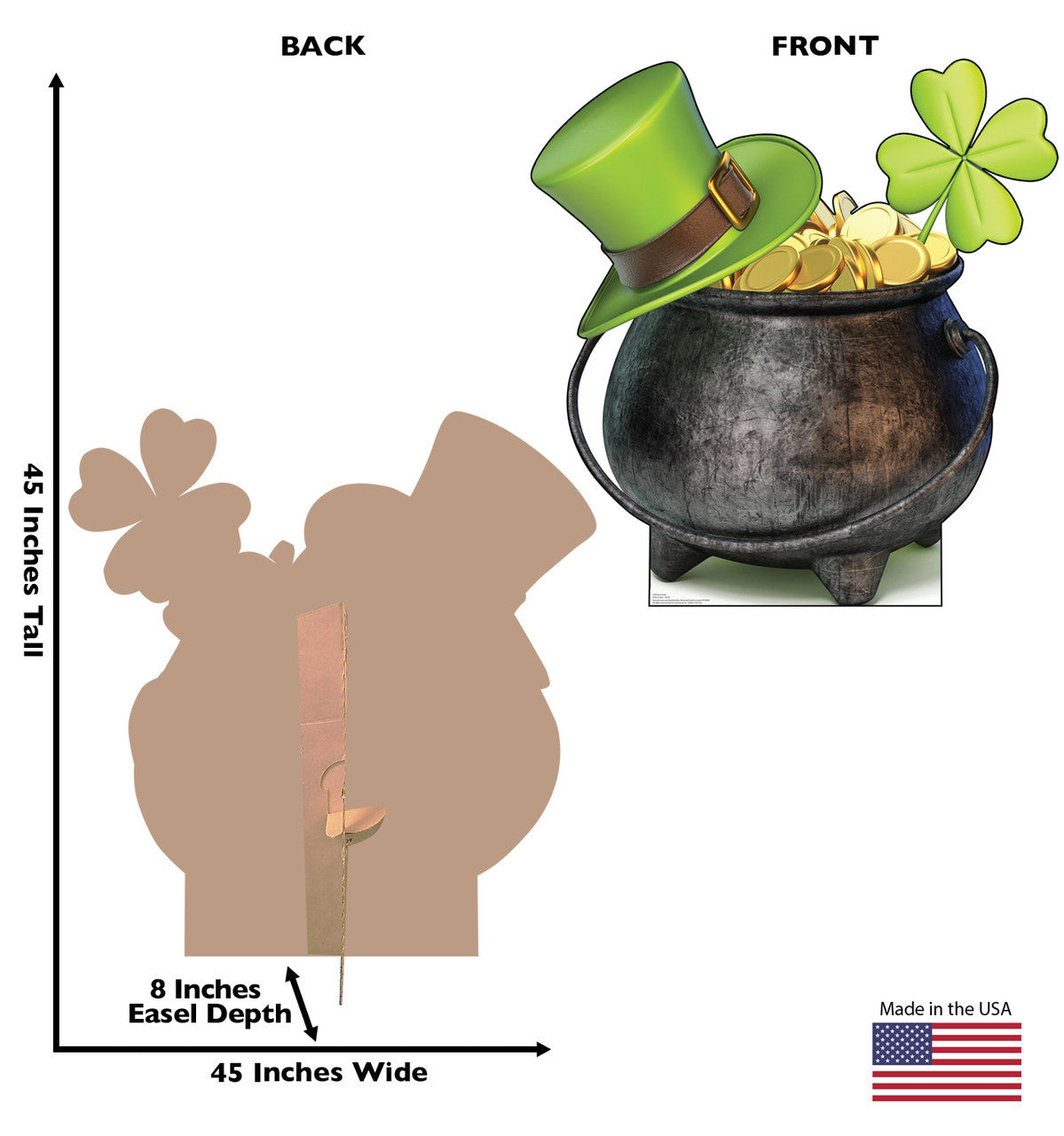 Lucky Leprechaun's Pot of Gold Cutout