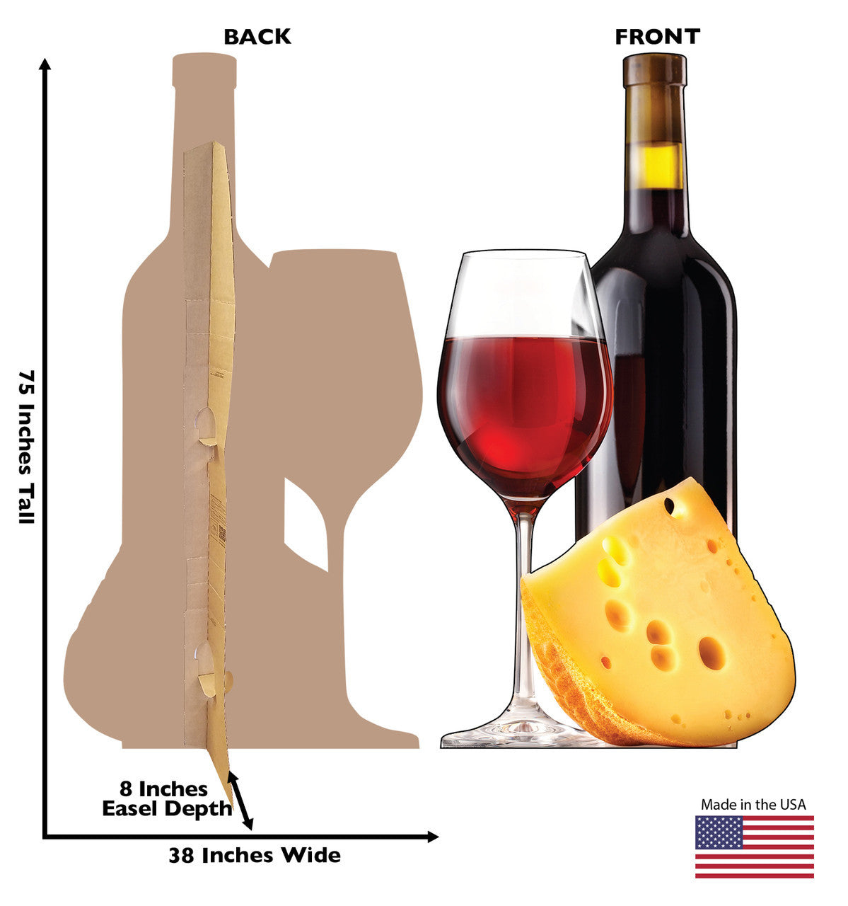 Cheese and Wine Celebratory Cutout