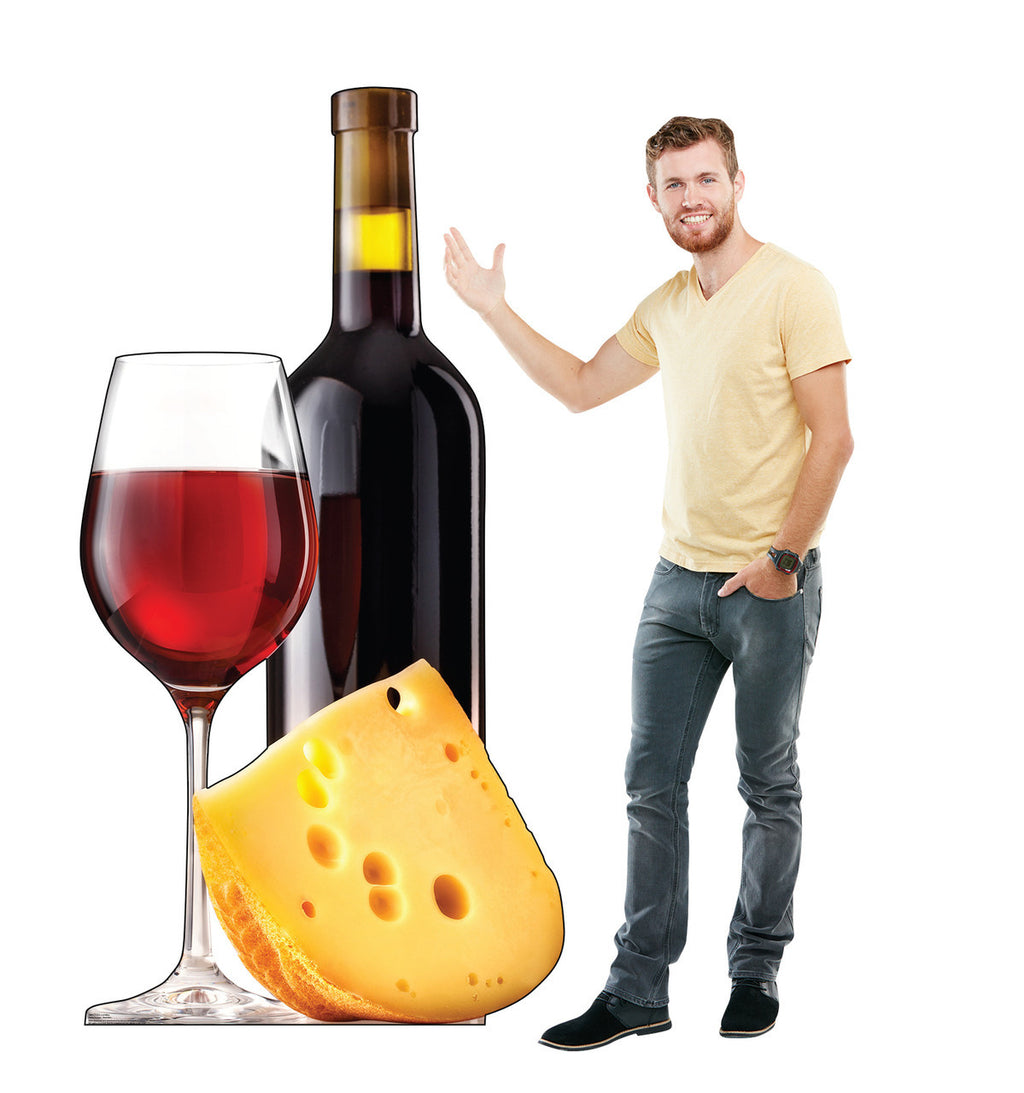 Cheese and Wine Celebratory Cutout